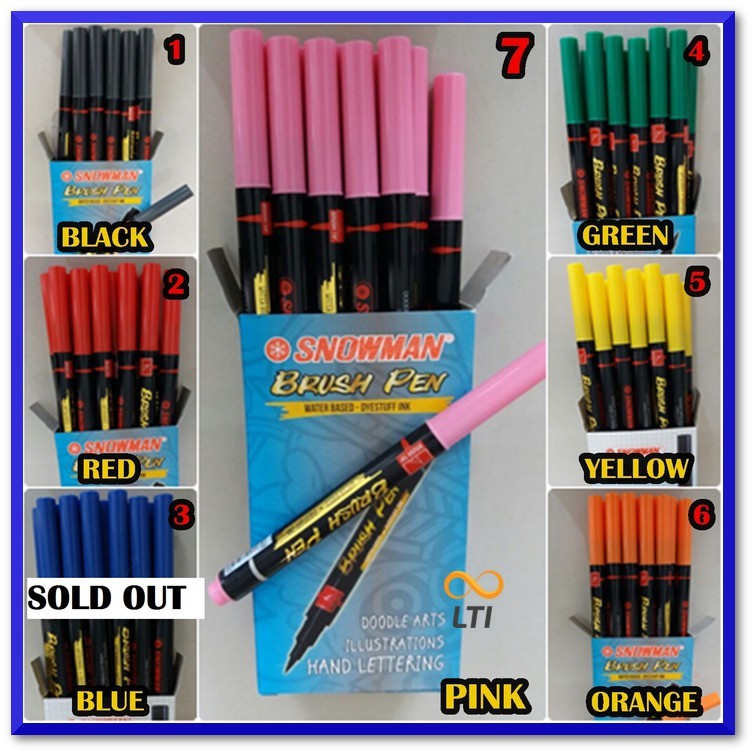 

Brush pen Snowman Satuan Per PCS Warna Bruspen BM-1 - MURAH