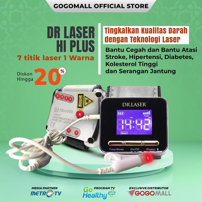 Dijual Dr.Laser Hi Plus - Alat Terapi Pasien Stroke Diabetes Original Gogomall Garansi Resmi Terlari