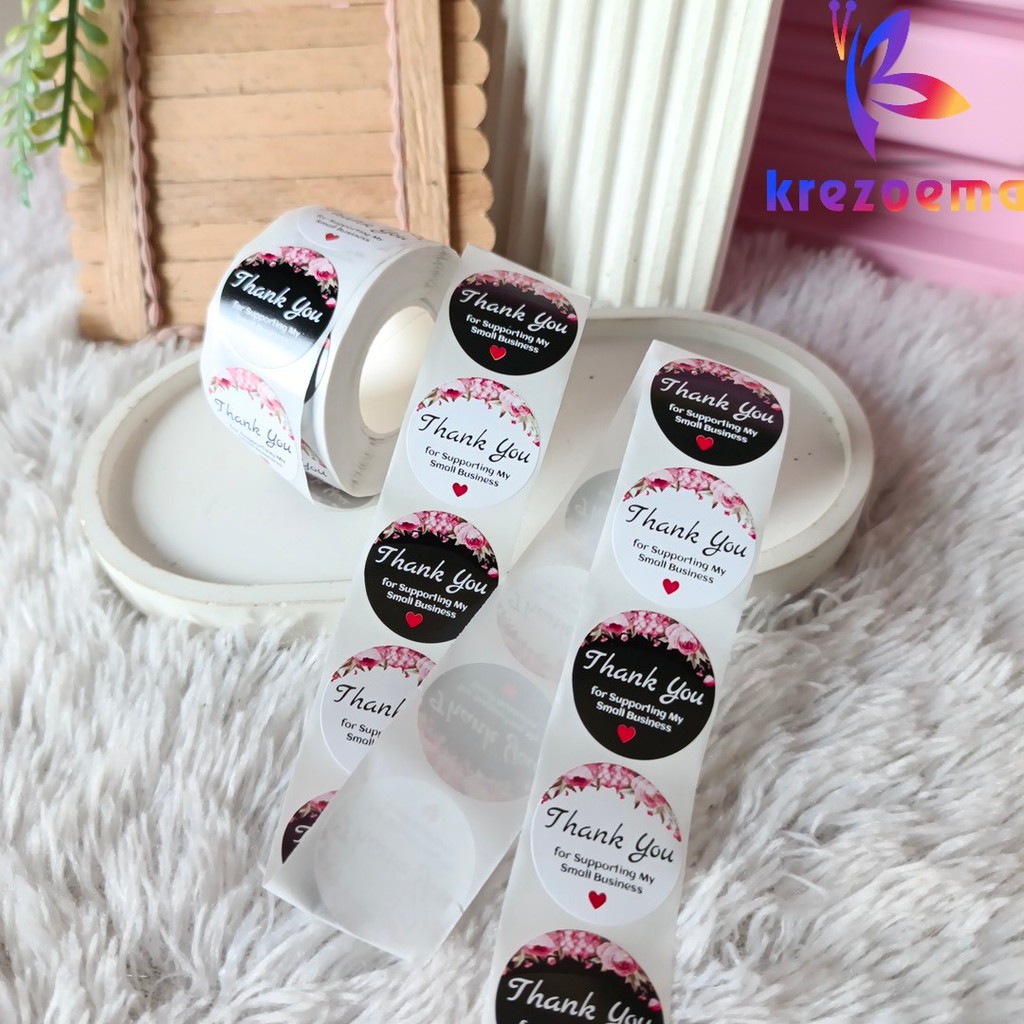 

Sticker Thank You Stiker Terima Kasih Per Roll 500 pcs