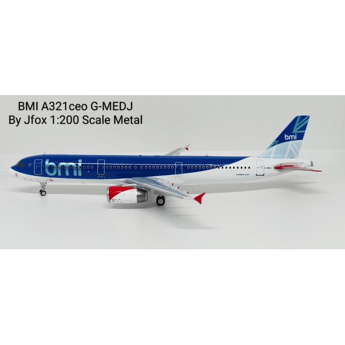 KL58 BMI A321ceo G-MDEJ By Jfox 1:200 Scale Metal