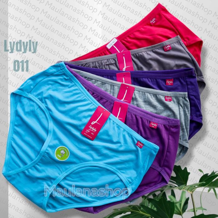 (1 Lusin) Lydyly 011 Ukuran XXL Celana Dalam Wanita Lydyly Bahan Katun