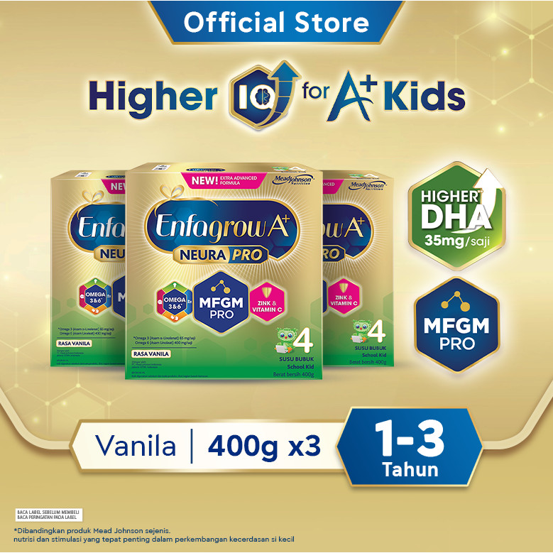 

Enfagrow A+ 4 Susu Formula Anak 3 - 12 Tahun Vanila 400 gr [3 Pcs]