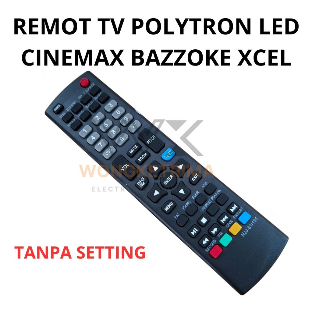 Remot TV LCD LED POLYTRON CINEMAX BAZZOKE XCEL 81/191 REMOTE UNTUM TV MEREK POLYTRON