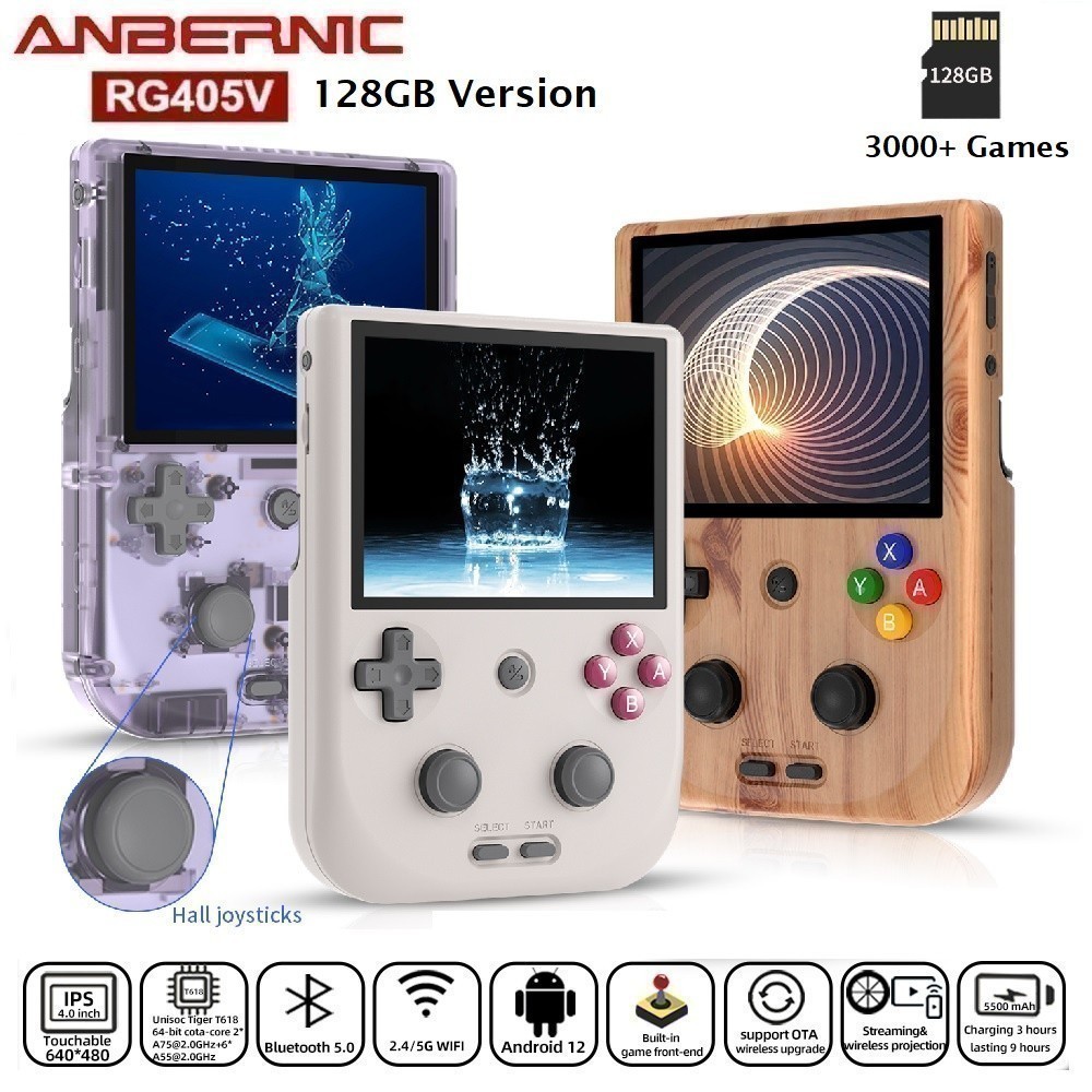GROSIRUNIK99 ANBERNIC RG405V 128GB - Dual Mode Emulator Retro Game Handheld Console