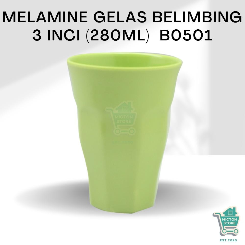 TOPTON Premium Melamine Gelas Belimbing 3 Inch 280 ml B0501 Gelas Plastik Cangkir Plastik Tumbler Pl