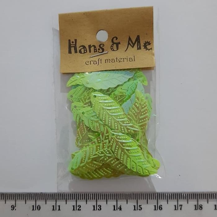 Payet / Manik Daun 28mm Hijau Gradasi
