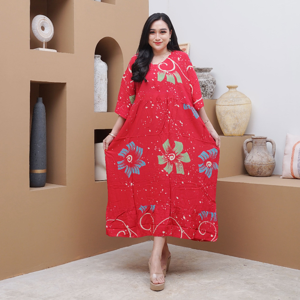 DASTER SUPER  JUMBO SUSUN ZANIA BUSUI CABUTAN LD 140 RESLETING  DEPAN LENGAN PENDEK BAJU TIDUR WANIT