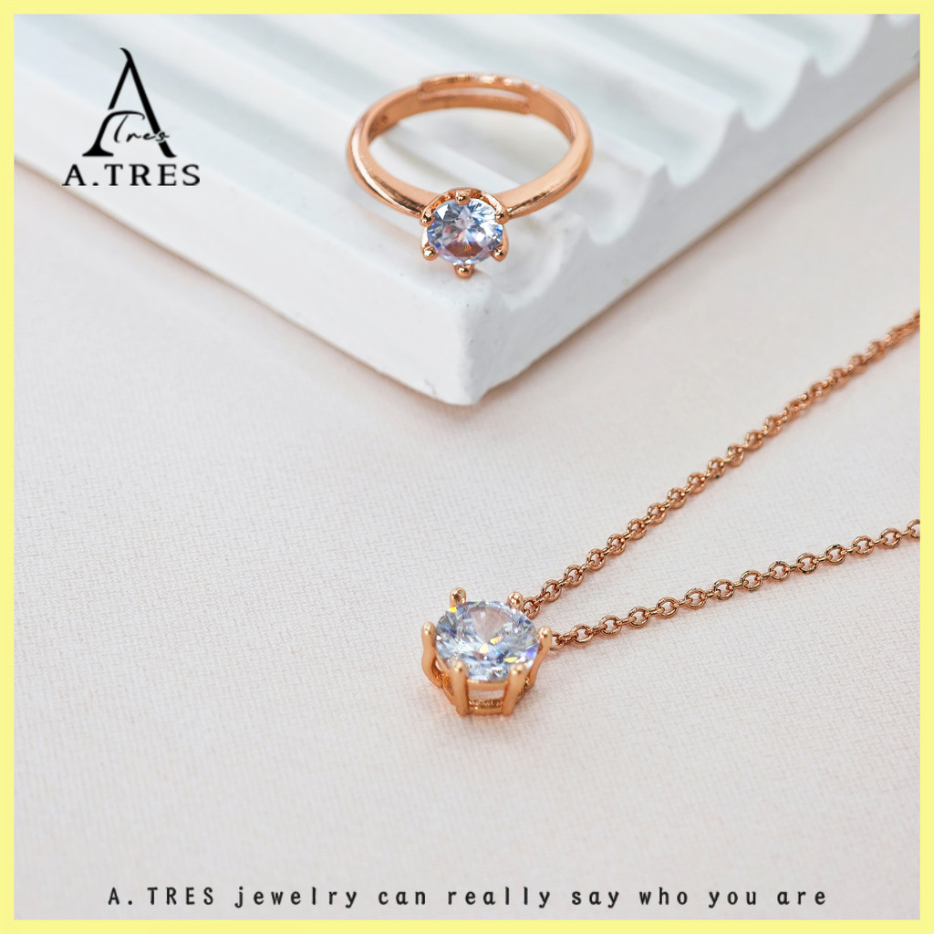 A.TRES 1 Set Birthstone Cincin Cincin Adjustable Cincin Aesthetic Cincin Anti Karat Kalung Pria Gela