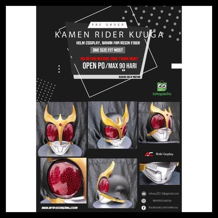 TERLARIS HELM RESIN ANIKI COSPLAY KAMEN RIDER KUUGA BERKUALITAS