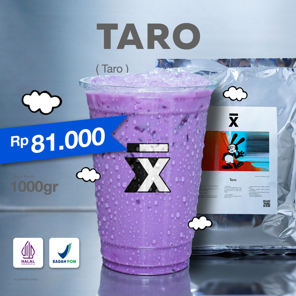 

X Powder - Bubuk Minuman Taro Premium 1.000gr / 1kg