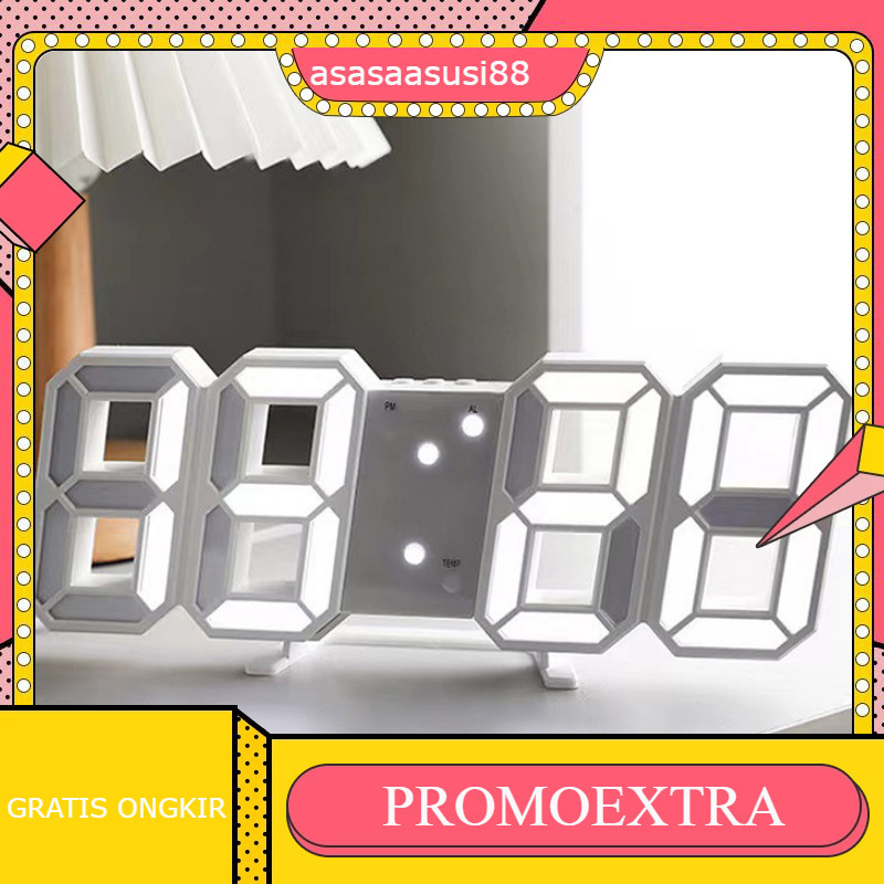 Jam Dinding Digital LED 3D Modern/ Jam Dinding Digital / Jam Dinding LED / Jam Dinding Estetik / Jam