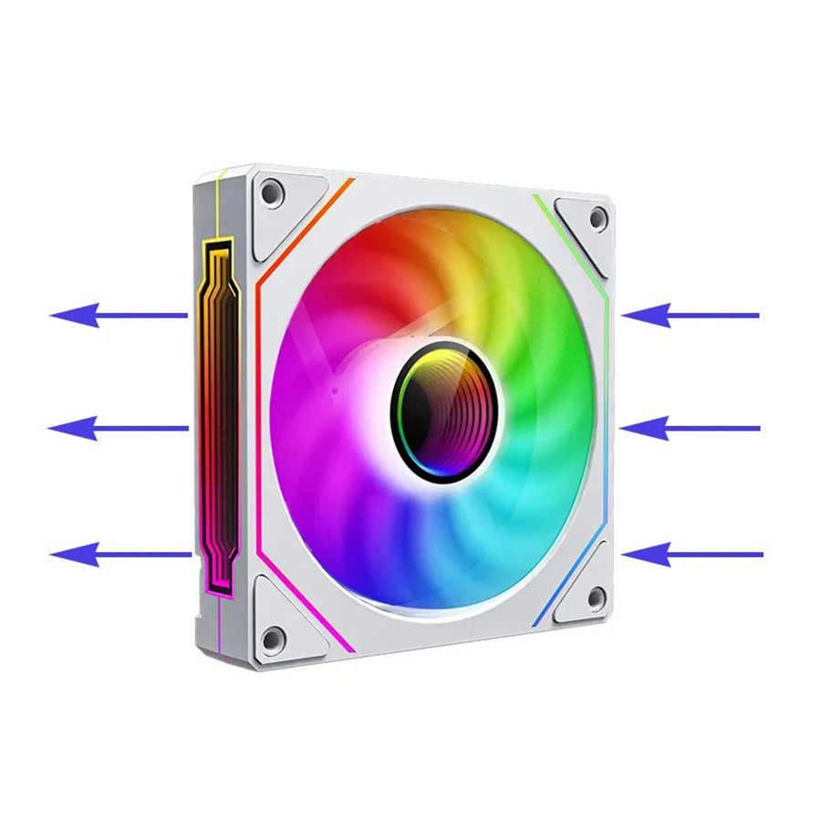 Computer Case Fan Reverse Ventoinha PC 120mm Rgb Fan Cooler 4pin PWM CPU Cooling Fan 3pin5v Argb 12c