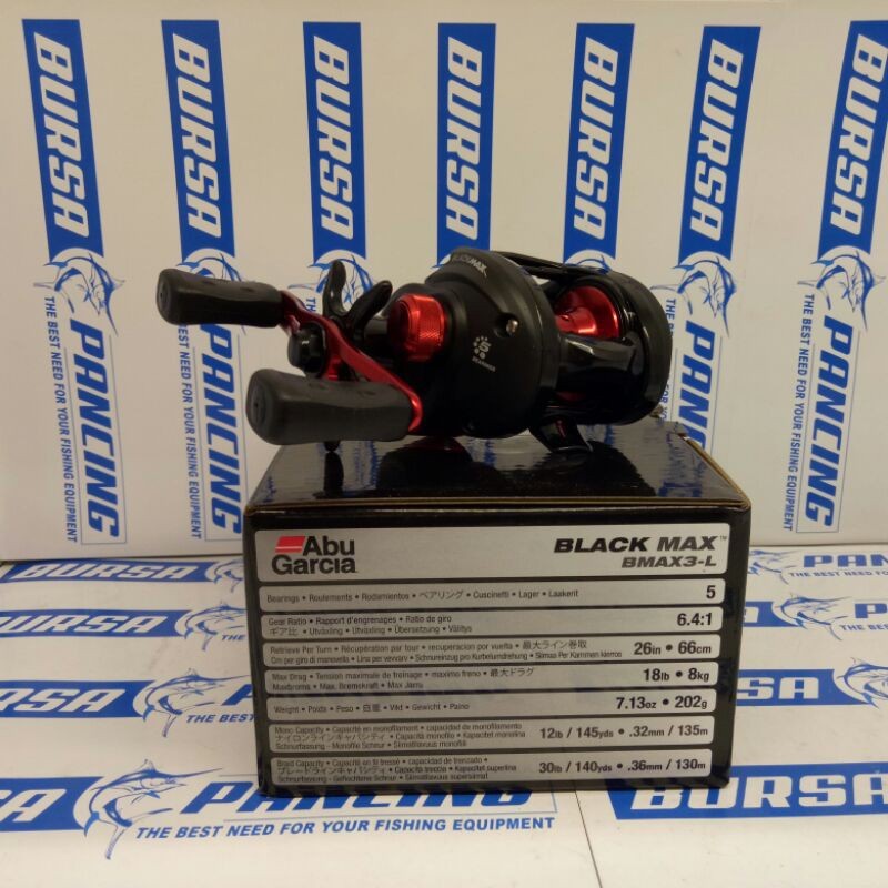 REEL BC ABU GARCIA BLACK MAX 3L | ALAT PANCING | PERLENGKAPAN PANCING |REEL PANCING | GULUNGAN PANCI