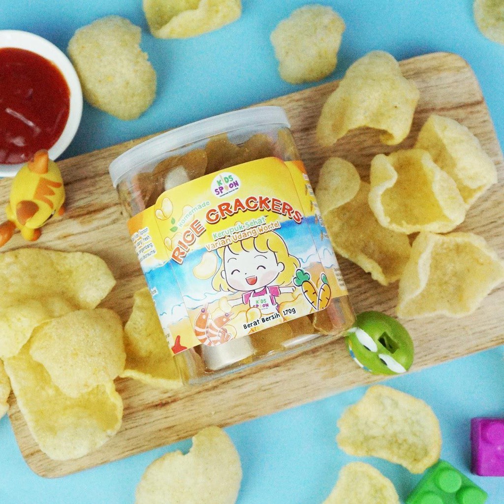

Kids Spoon Rice Cracker / Kerupuk Sehat Homemade Untuk Anak