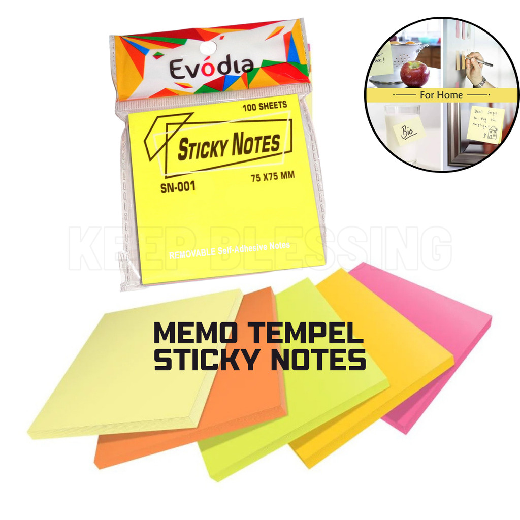 

Memo Stick 100 Lbr / Sticky Notes / Memo Tempel 75 x 75mm / Kertas Penanda / Cod / Duta Gemilang