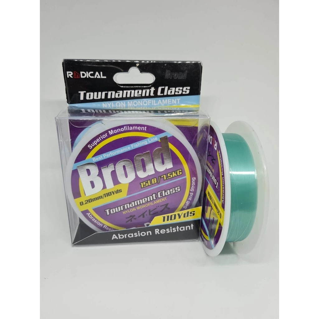 SENAR BROAD RADICAL 110 YARD -  SENAR PANCING KUAT ANTI KUSUT LANGSUNG TENGGELAM