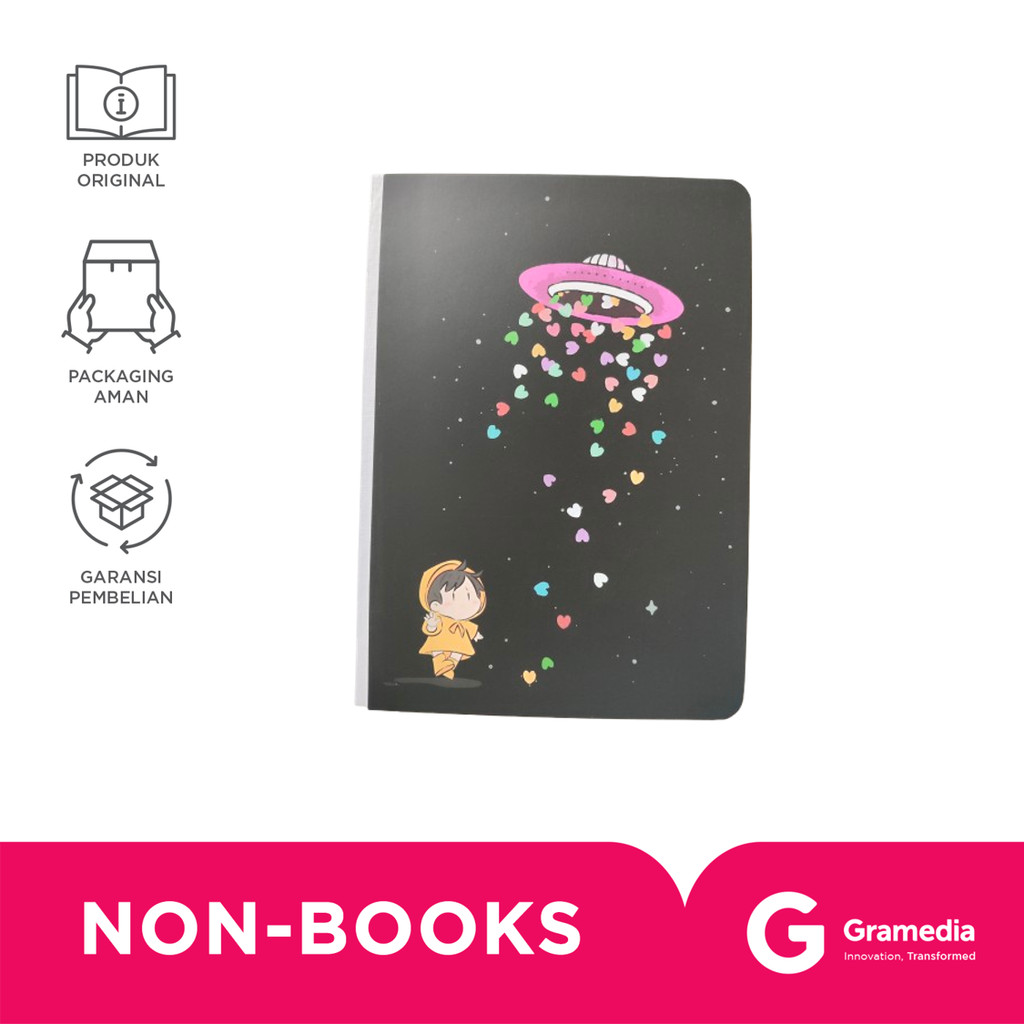 

Books & Bind Nb Spine Fabric B6 Yellow Hoodie Kid Night