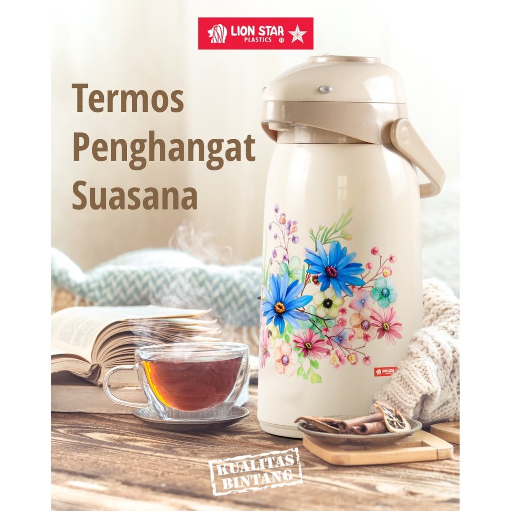TERMOS PENCET AIR PANAS LION STAR 2,5 LITER | Airpot Lionstar Thermos Termos Pencet Air Panas Lion S