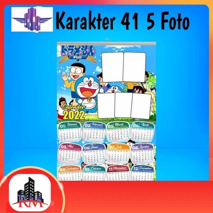 

Cetak Kalender Dinding Custom Karakter Foto Free Desain Part 5 - K-41, ARTPAPER 150gr