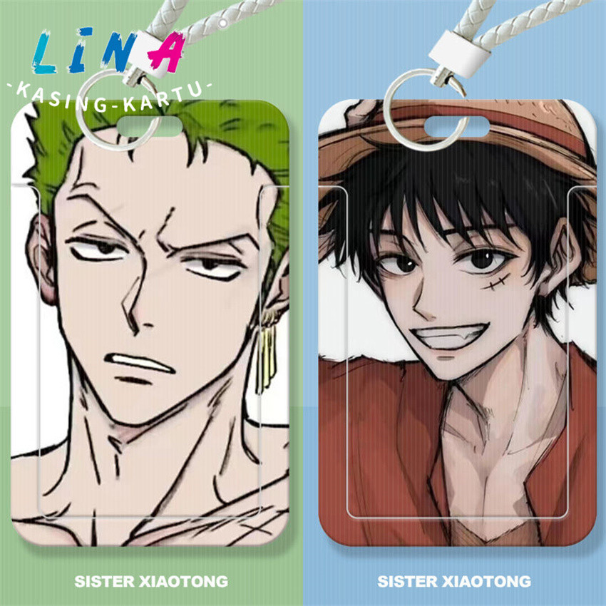 

Set Kartu Geser Siswa One Piece Zoro Luffy Kartu Makan Kartu Bus Kartu ID Penutup Pelindung Kartu Akses Kampus