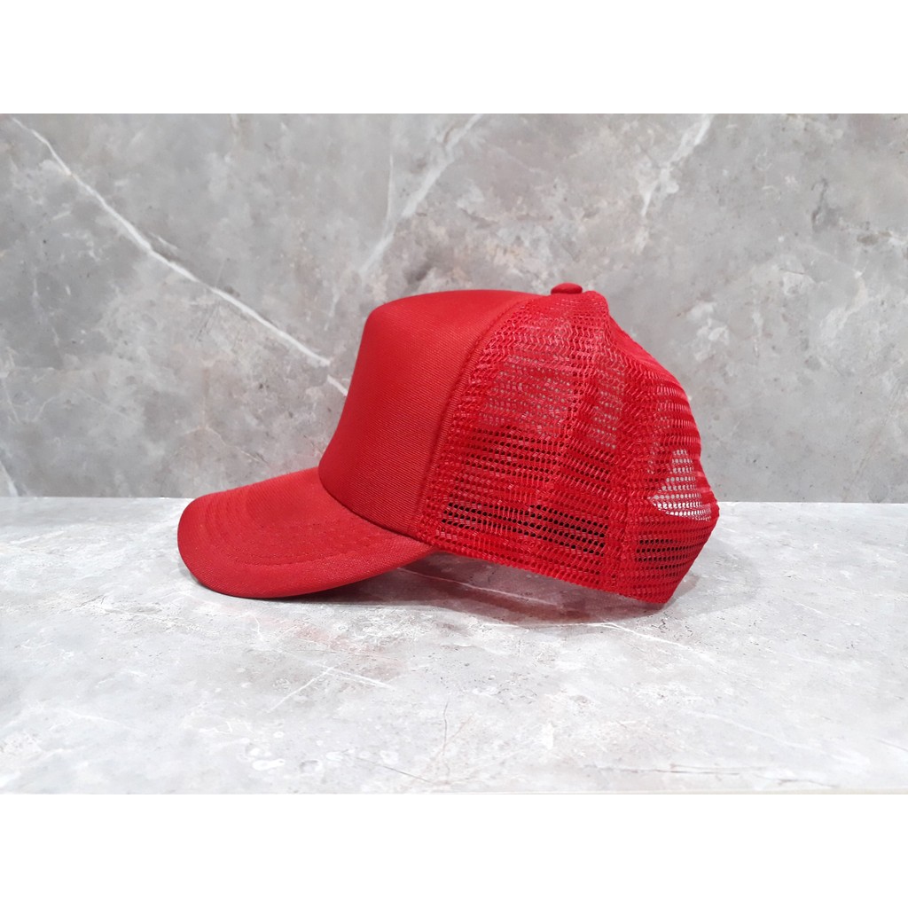 TOPI JARING TRUCKER BASEBALL POLOS PRIA WANITA DEWASA BISBOL CEWEK DISTRO COWOK LAKI LAKI WARNA HITA