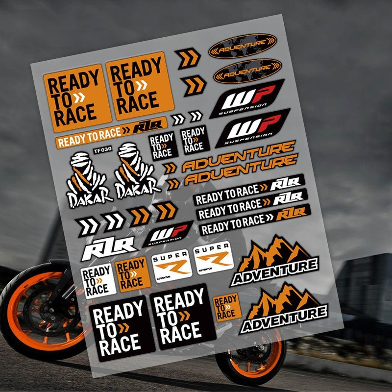 Logo Stiker Motor Reflektif Siap Balap untuk Lambang Tangki Rc390 Adventure Duke 200 390 890 990 109