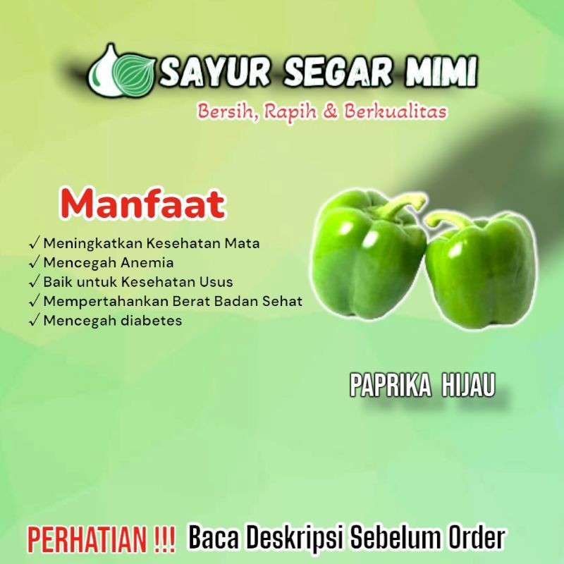 

Paprika Hijau /Buah - Sayur Palembang
