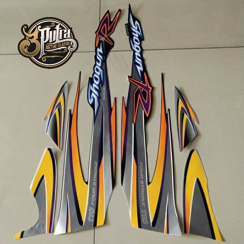 Striping Ori Suzuki Shogun 110 2001 2002 std stiker bawaan original standar striping shogun kebo str