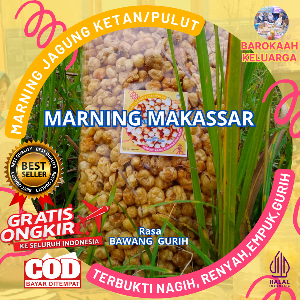 

1 KILO KG MARNING JAGUNG SULTAN/ MAKARONI MARNING JAGUNG KETAN /MARNING JAGUNG VIRAL/ MARNING JAGUNG PULUT GURIH ASIN BAWANG TERBUKTI EMPUK RENYAH GURIH, MURAH MERIAH
