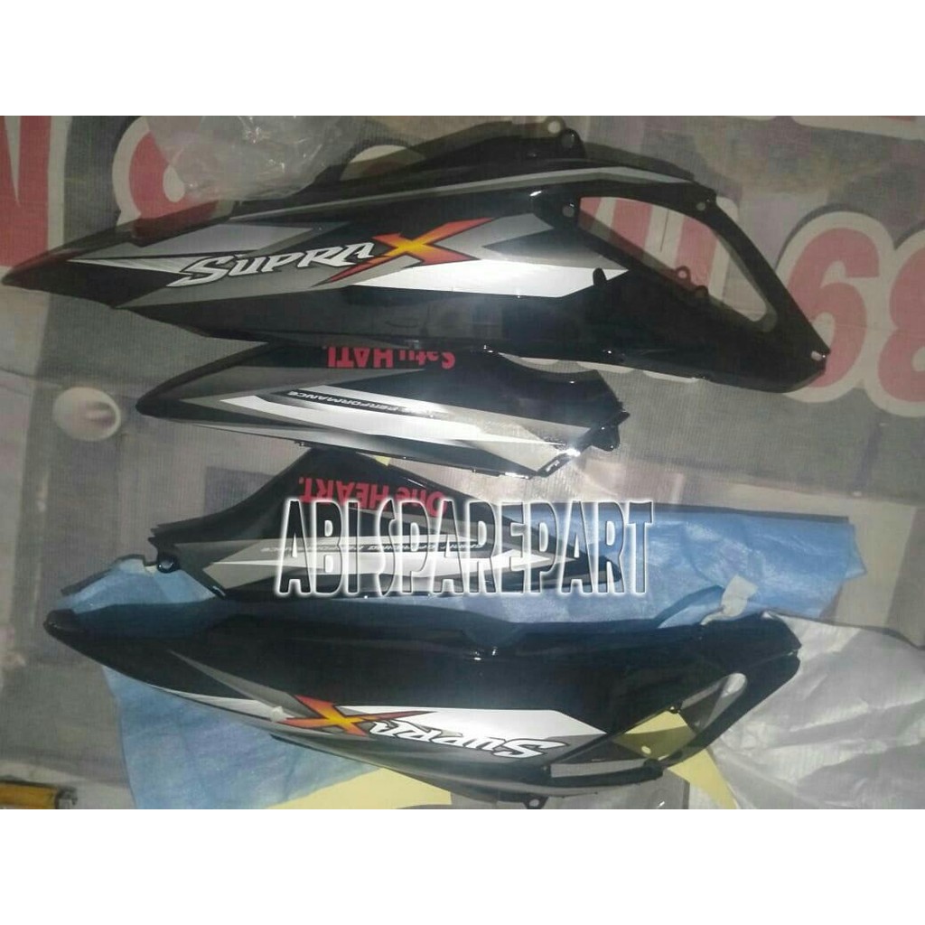 ONDERDILL.. COVER BODY BELAKANG SUPRA X 125 WARNA HITAM POLOS