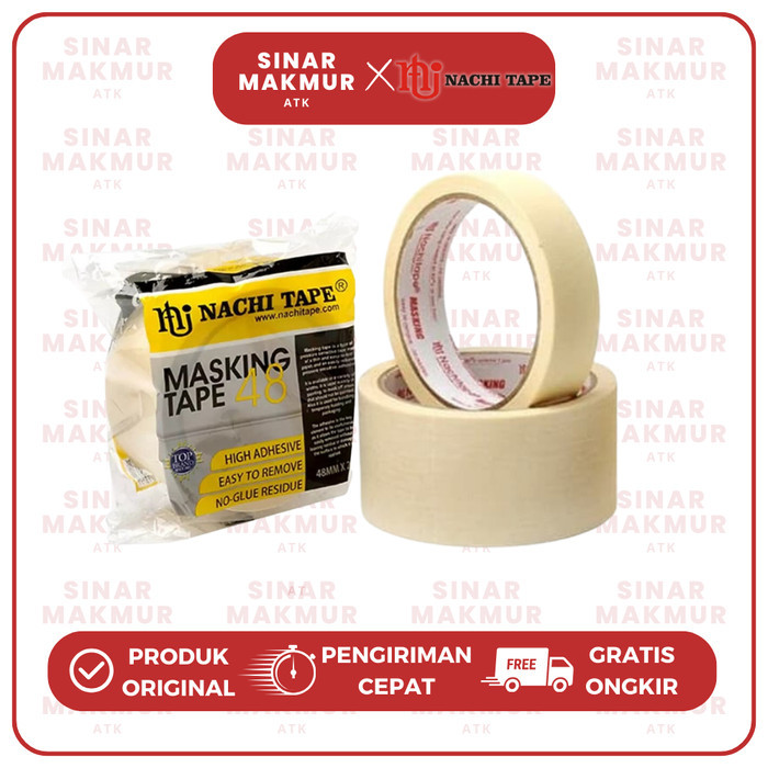 

Masking Tape/Lakban Kertas 24/48mm Nachi Tape (Rol)