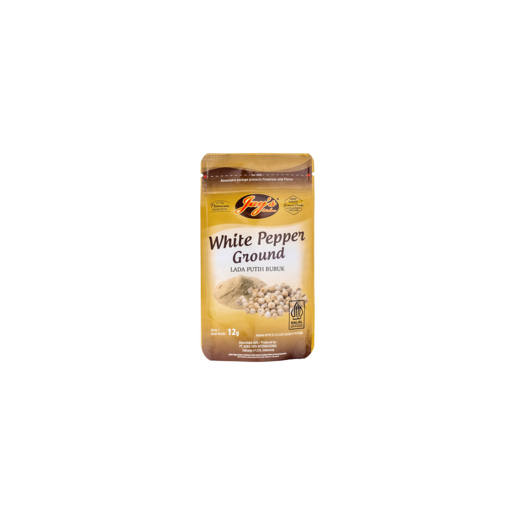 

Jay's Kitchen White Pepper Ground Zipper 12 GR