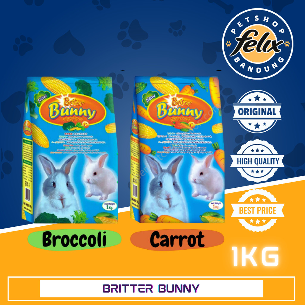 BRITER BUNNY 1kg makanan kelinci Rabbit food 1 kg Britter Bunny