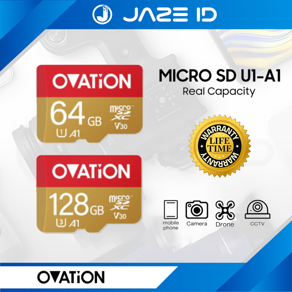 Ovation Micro SD Card Extreme Microsd U1 U3 64GB 128GB 256GB