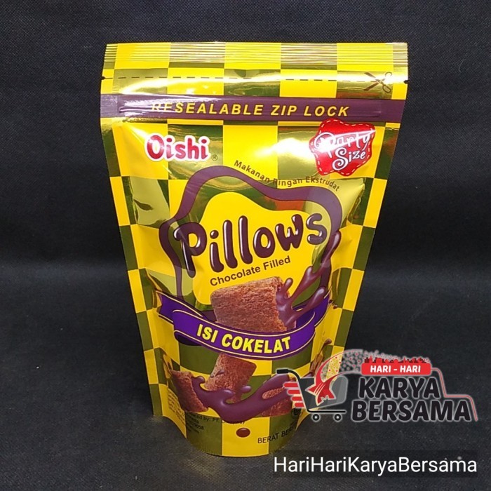 

MAKANAN RINGAN SNACK OISHI PILLOWS CHOCOLATE FILLED 100GR