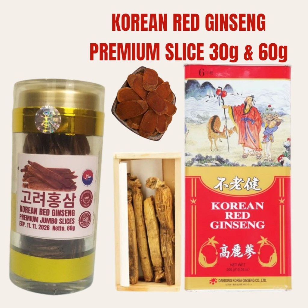 

KOREAN RED GINSENG SLICE 30g KOLESOM GINSENG MERAH SLICE KOREA PREMIUM JUMBO 韩国红参特大片 [ ORIGINAL KOREA ] MS