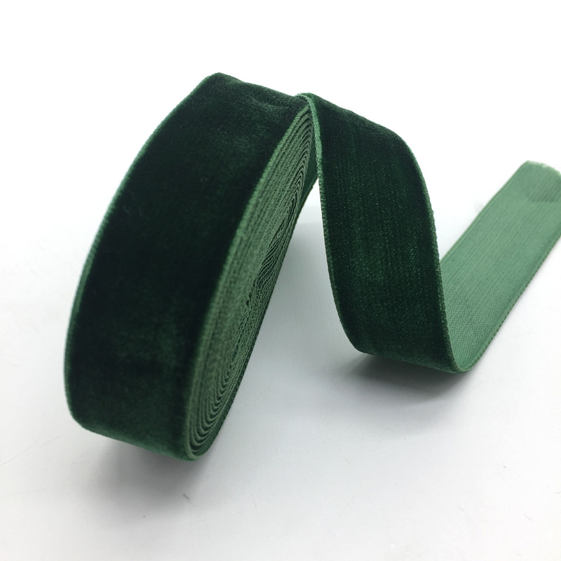 

3 Yards 20mm Velvet Ribbon Wedding Party Decoration Handmade Gift Wrapping Hair Bowknot DIY Christmas #Dark Green