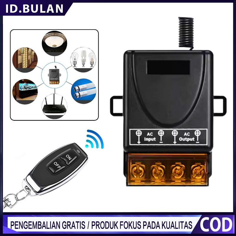 Relay Switch AC 220 DC 12V 1CH Remote Control Saklar on off/Relay Switch AC 220 DC 12V 1CH Remote Co