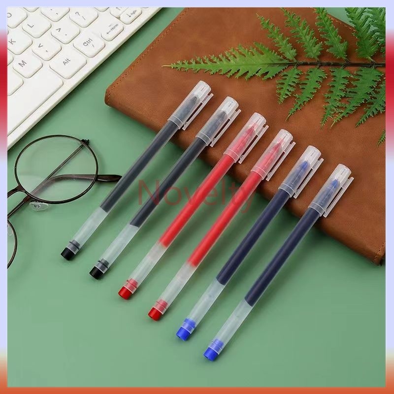 

Novelty Pena gel kapasitas besar/bolpoin 0,5 mm pena tinta gel cair pena gel transparan