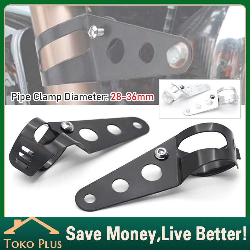 2Pcs Bracket Dudukan Lampu Depan headlamp Motor Universal Bracket Large Kuping Braket Holder Plat He