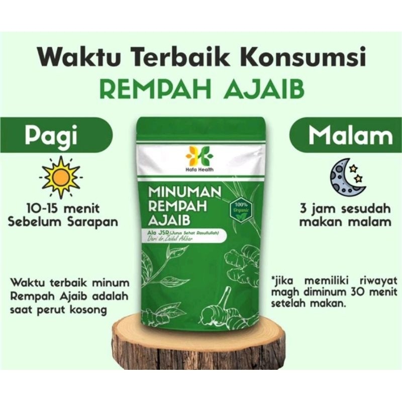 

MINUMAN REMPAH AJAIB JSR HAFA 100% ORGANIK | ORGANIC ISI 7PCS