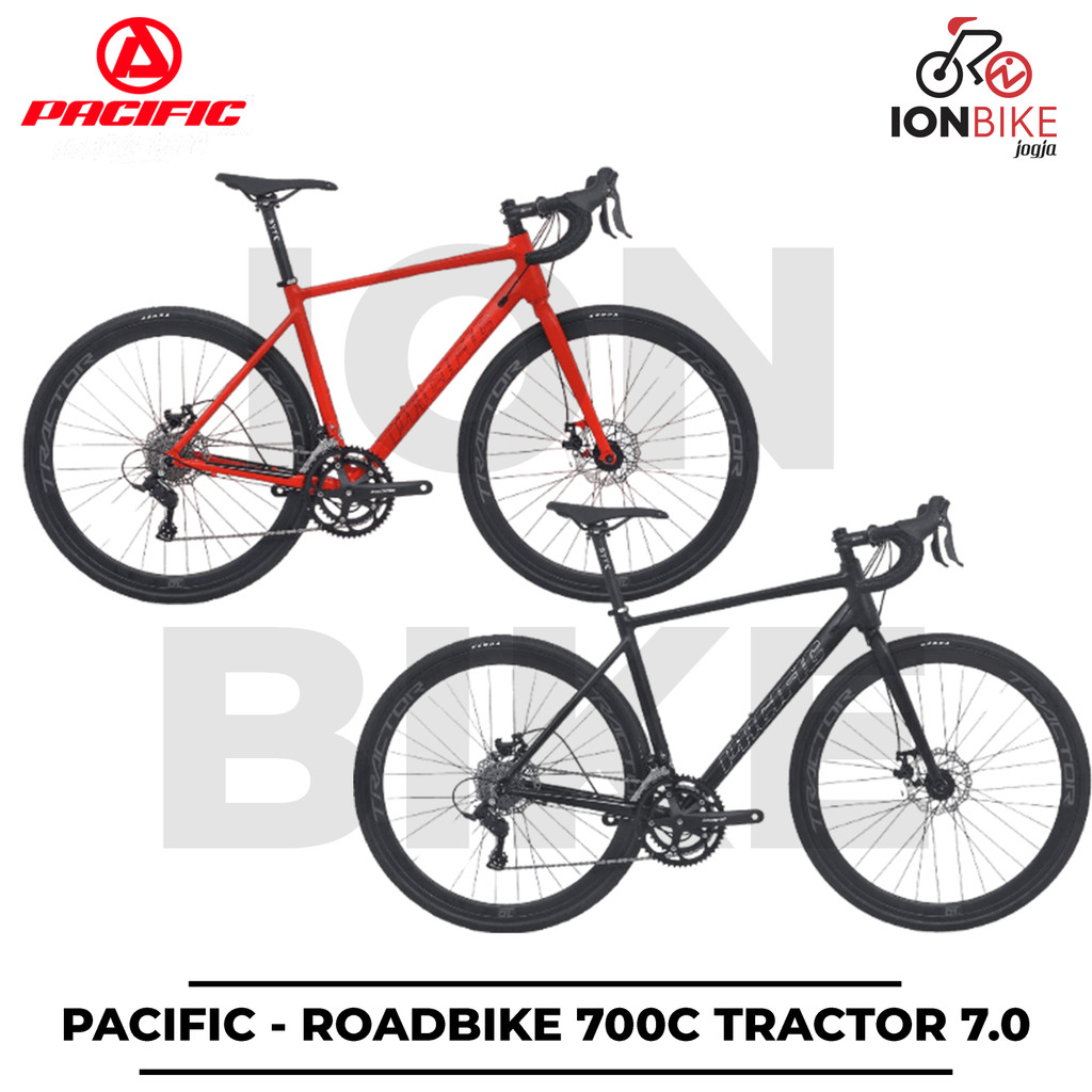 Roadbike Pacific Tractor 7.0 700c Discbrake Alloy Road Bike Sepeda Balap 700 Terbaru Vector Strattos