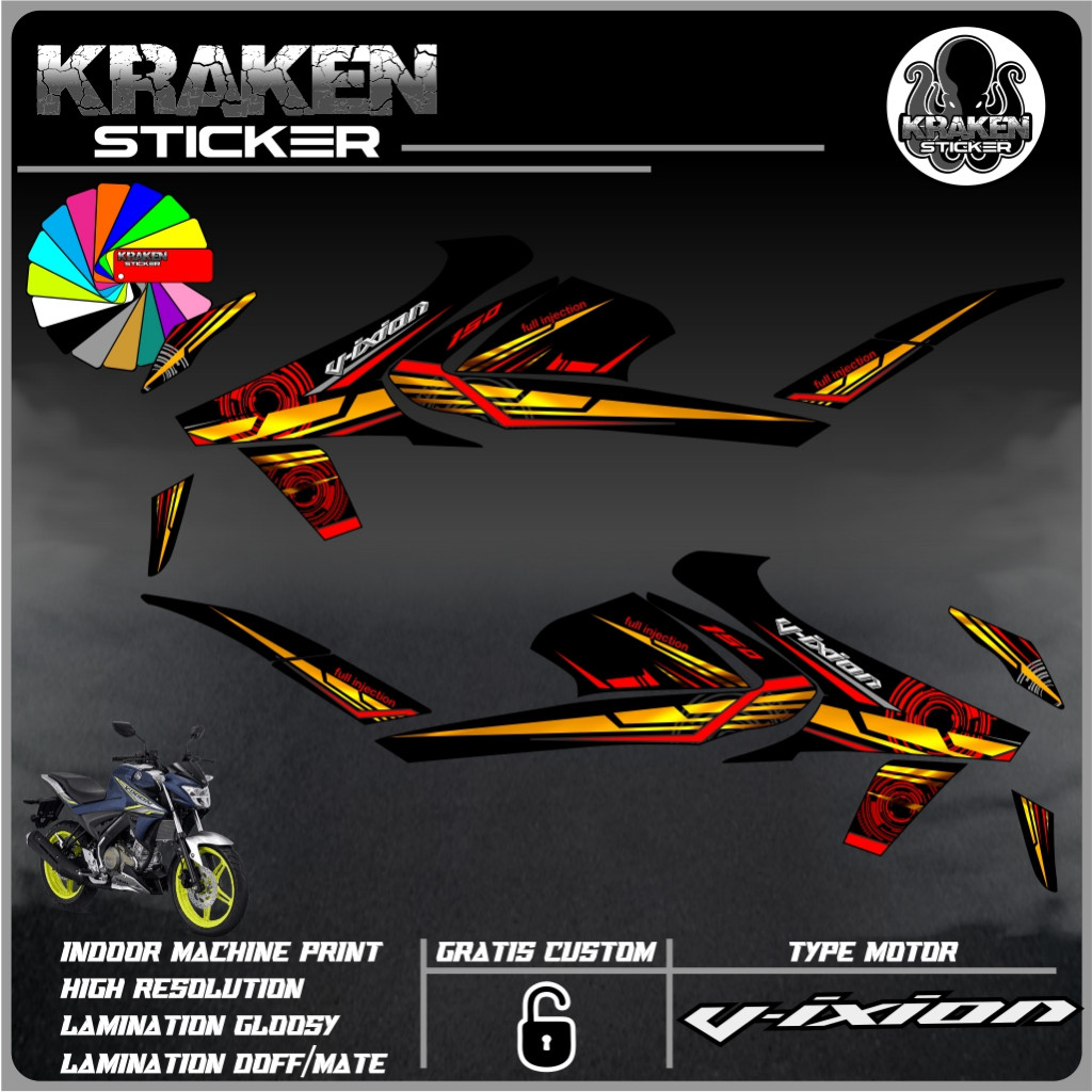 STRIPING STICKER VIXION R STIKER VIXION R NEW STICKER LIS LIST VARIASI YAMAHA VIXION R CODE 07