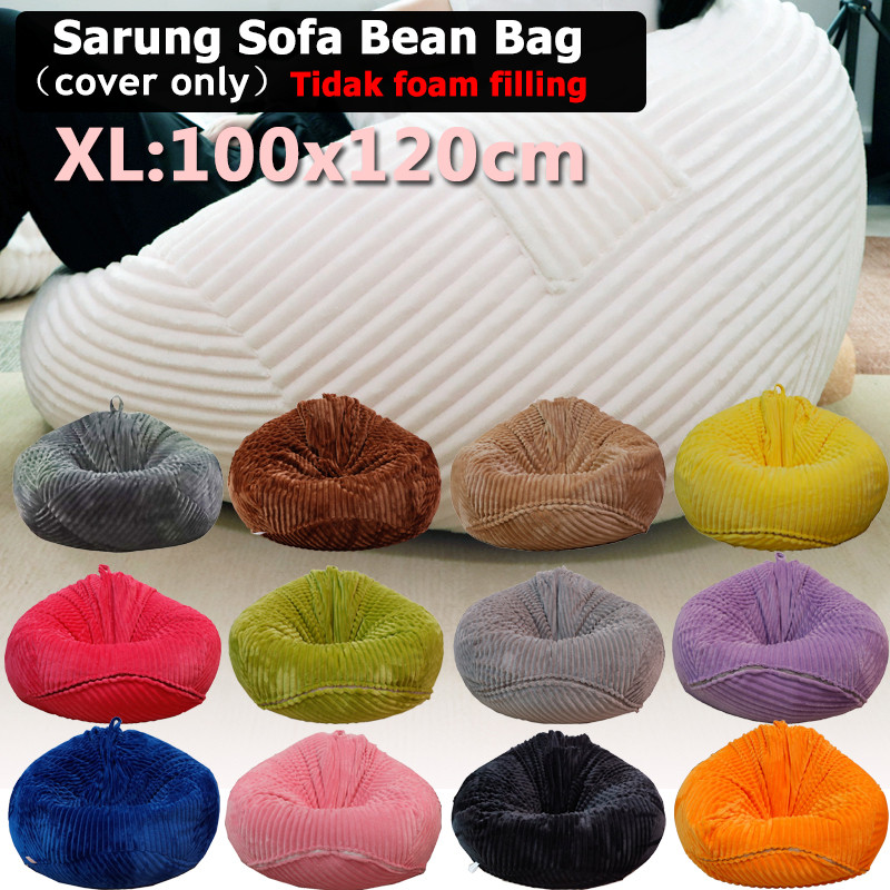 Flannel 100x120cm Beanbag Cover Bag Jumbo Bean Bag Sarung Bean Bag Cover Beanbag Cover