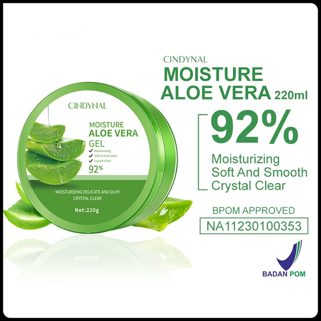 IMAGES Aloe Vera Soothing Gel 92% (220 ml) ORIGINAL / Aloe Vera Gel Ori untuk Wajah Glowing Masker W
