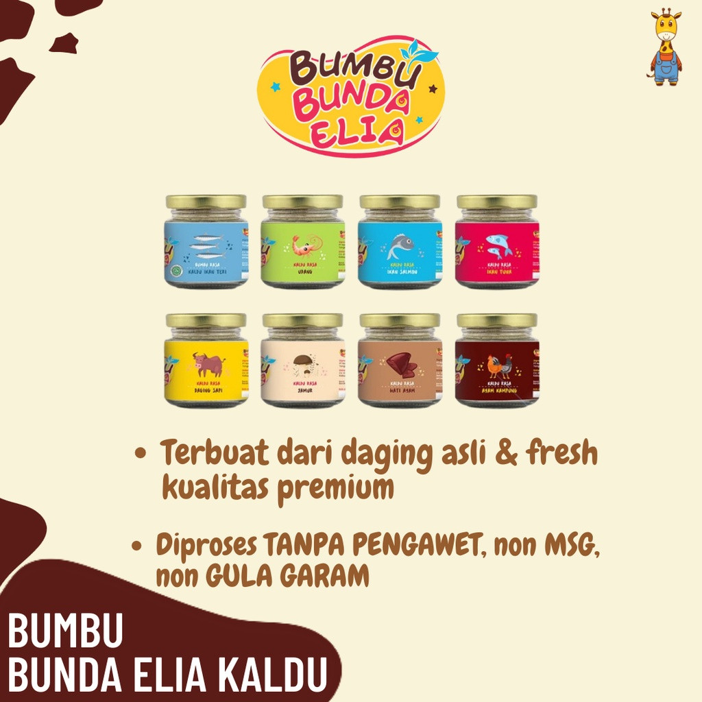 

Bumbu Bunda Elia Kaldu MPASI / Kaldu Anak / Kaldu Bayi Non Gula Garam / Kaldu Non MSG