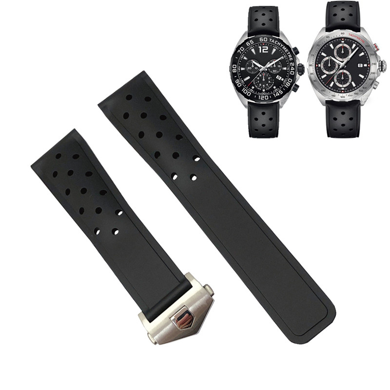 Watch  Band rubber  Soft Durable Silicone Fits TAG HEUER Strap MONACO Bracelet 22mm24mm FORMULA1 wat