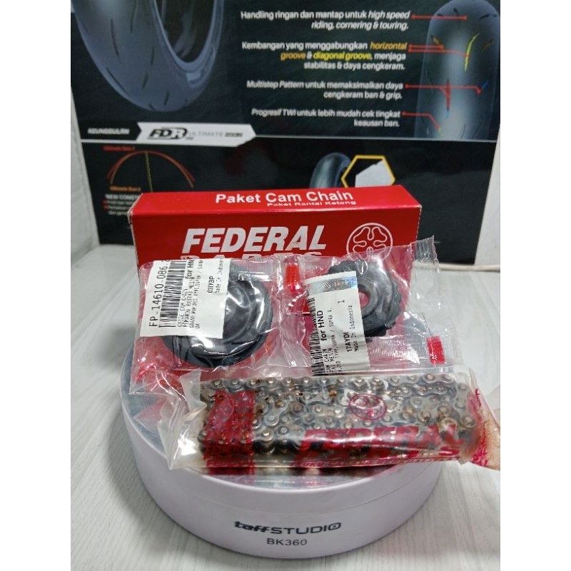 PAKET RANTAI KETENG SUPRA FIT SUPRA FIT NEW LEGENDA FEDERAL FP- 145P0-KRS-2100 #ORI PART MOTOR