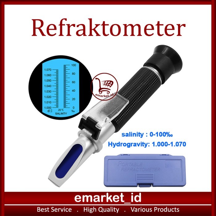 Refraktometer / Salinity Portable Refractometer / Alat Ukur Kadar