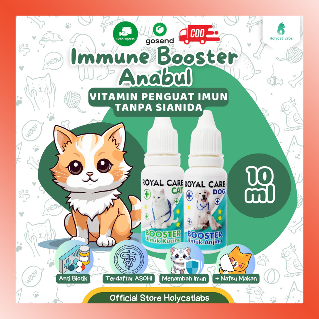LAMMORO > RC12 Royal Care BOOSTER Imun Kucing Anjing Vitamin Penambah Penguat Imun Daya Tahan Tubuh 